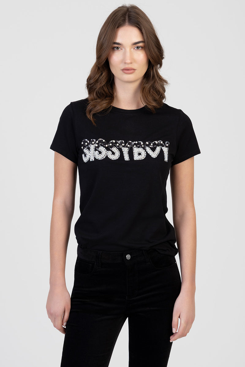 Sissy boy Womens Final Boss Regular T-Shirt In Black