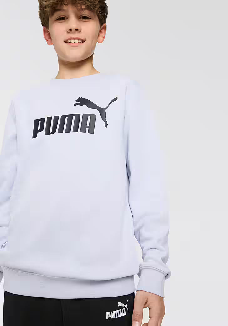 Puma Girls Essential No.1 Logo Crew Tracksuit In Lilac