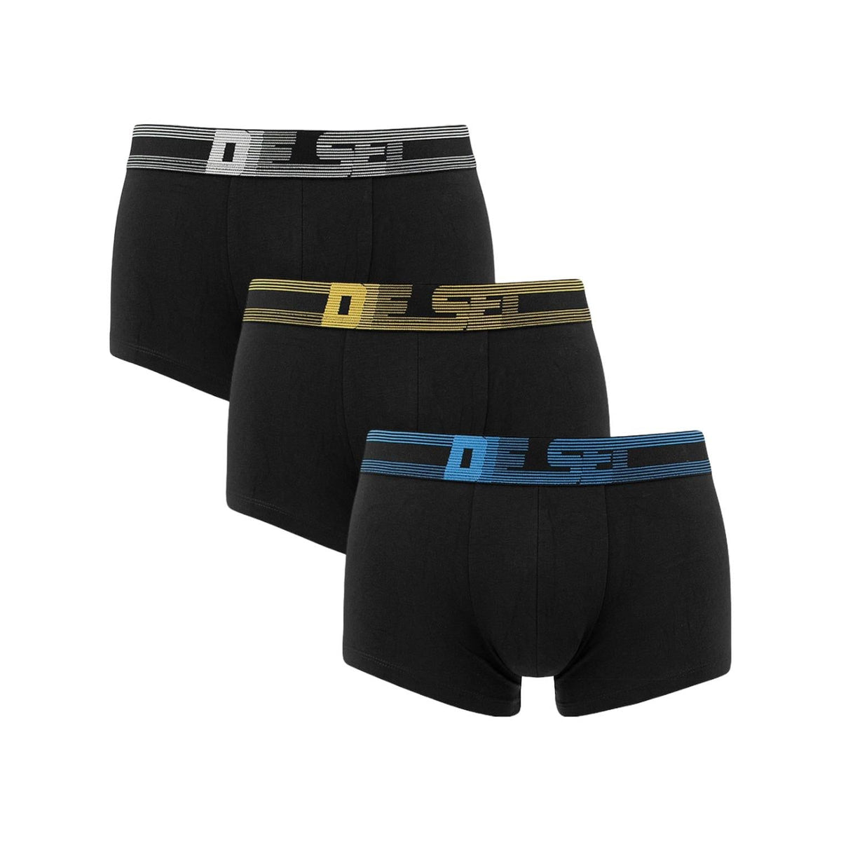 Diesel Mens M Umbx Damien 3 Pack Boxers In Black Multi