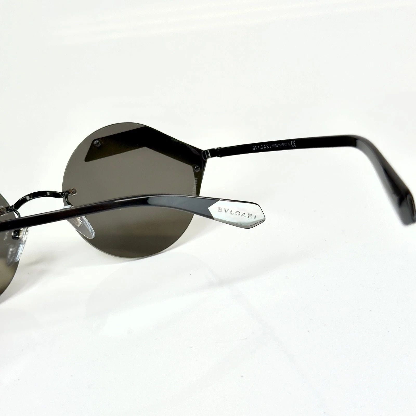 Bvlgari Silver Mirror  Sunglasses For Men In Black