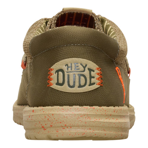 Hey Dude mens Wally Guard Stretch Sox Shoes In Olive
