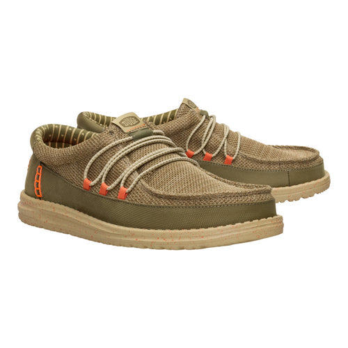 Hey Dude mens Wally Guard Stretch Sox Shoes In Olive