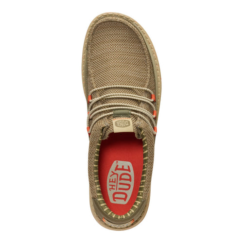 Hey Dude mens Wally Guard Stretch Sox Shoes In Olive