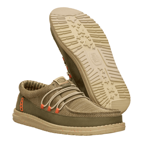 Hey Dude mens Wally Guard Stretch Sox Shoes In Olive