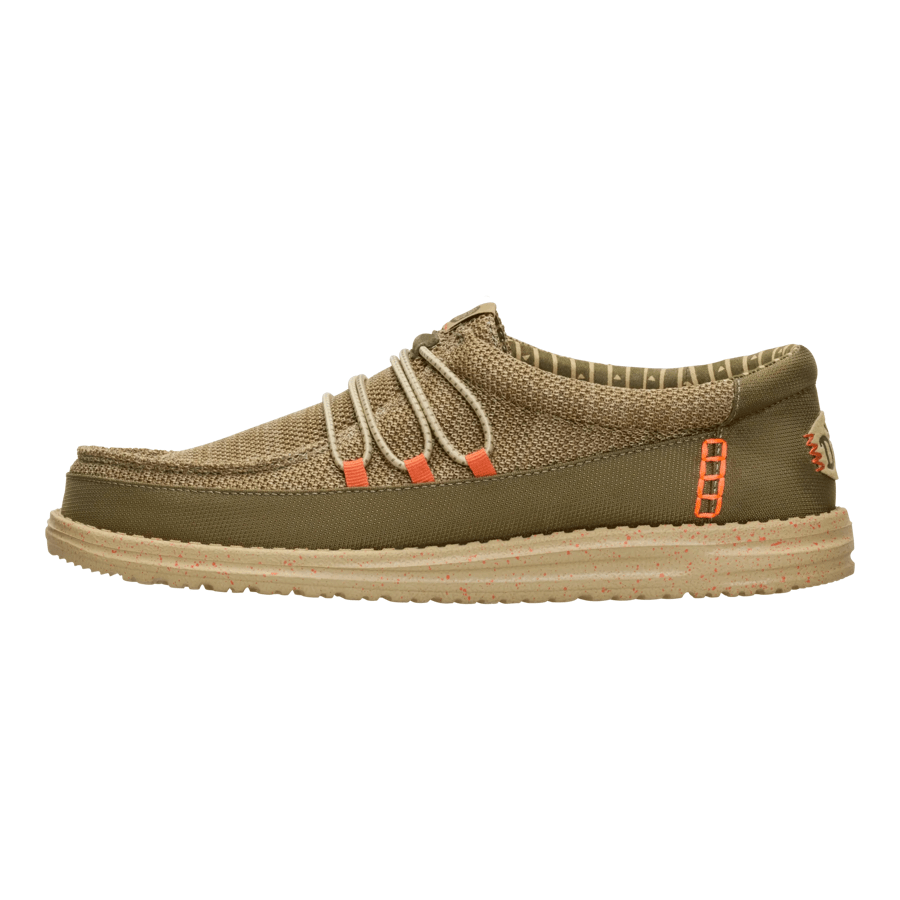 Hey Dude mens Wally Guard Stretch Sox Shoes In Olive