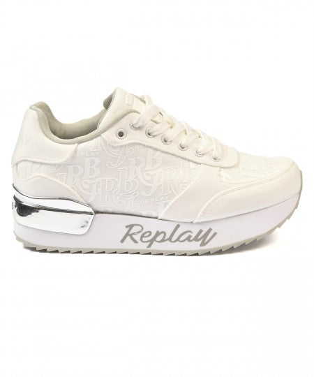 Replay Womens Penny RBJ Sneakers In White