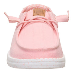 Hey Dude Womens Wendy Chambray Grid Shoes In Pale Pink