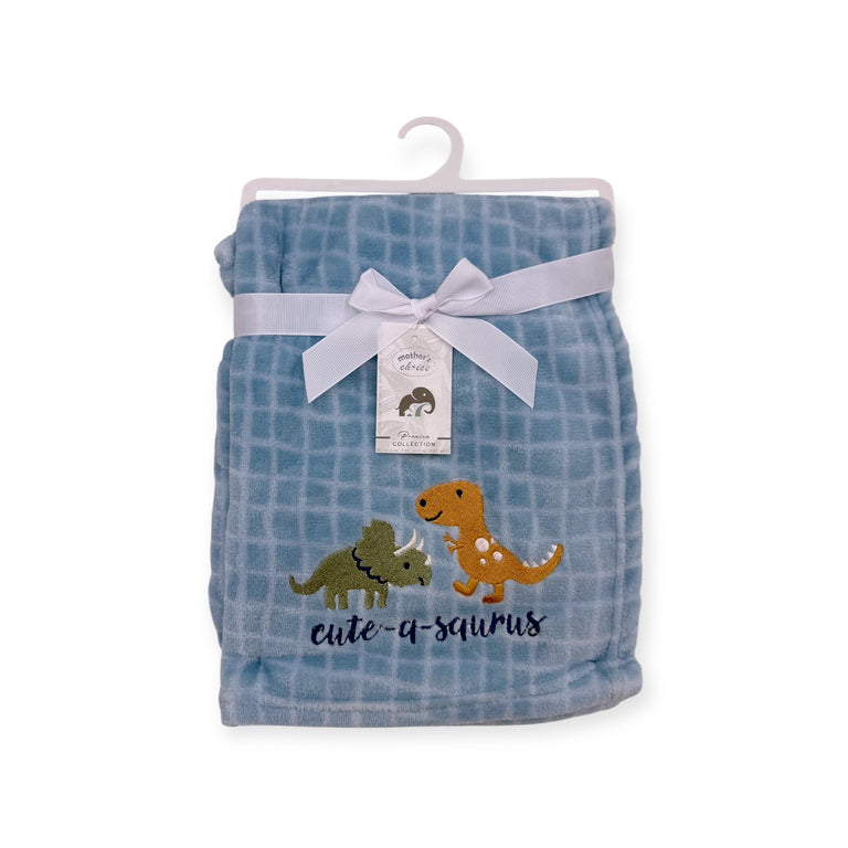 Mother's Choice Boys Dino Printed Flannel Blanket In Bue