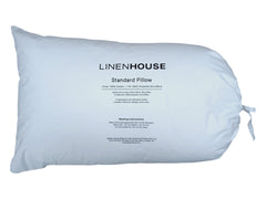 Linen House Siliconised Microfibre Pillow Cotton Casting In White