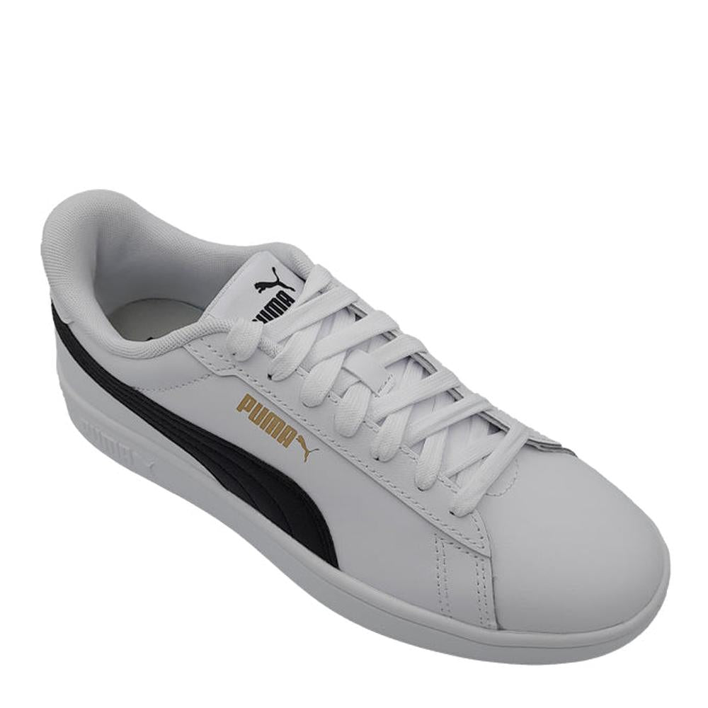 Puma Mens Smash 3.0 L Sneakers In White/Black/Gold