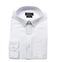 Lorenzini Mens Wing Collar Shirt In White