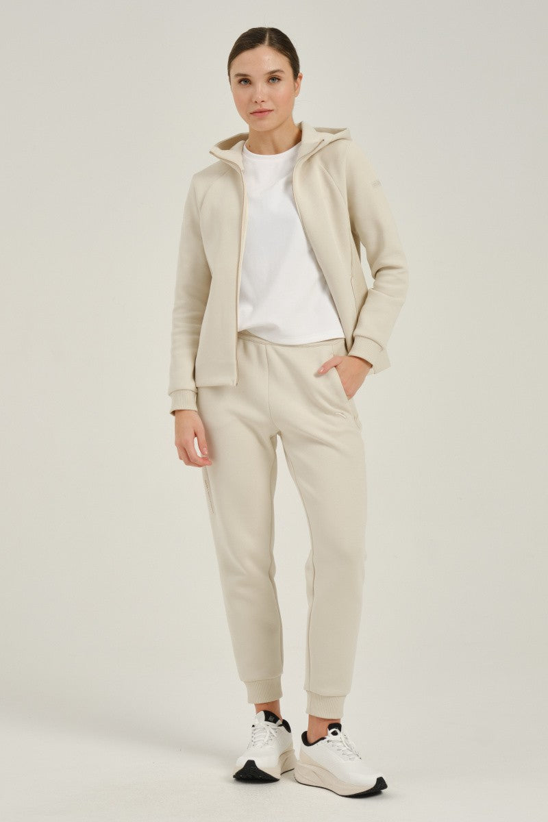 Anta Womens Trainer Knit Track Pants In Off White