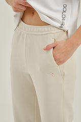 Anta Womens Trainer Knit Track Pants In Off White