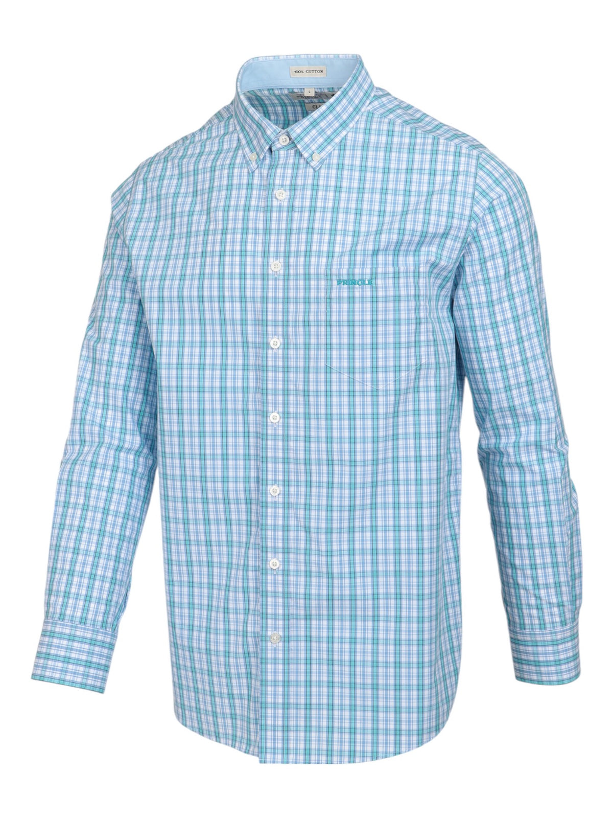 Pringle Mens Damion Long Sleeve Classic Shirt In Blue