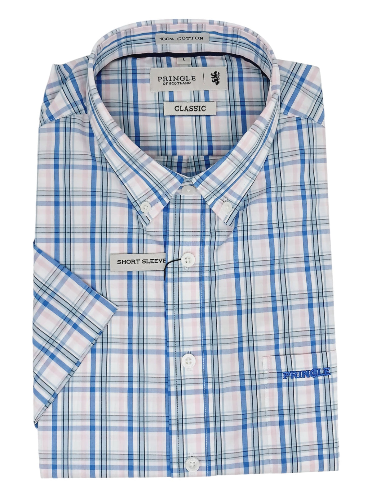 Pringle Mens Wes Short Sleeve Classic Shirt In Multi