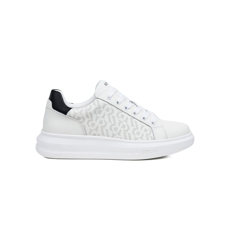 Replay Womens Olympe Allover Sneakers In White