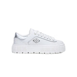 Replay Womens Paulette Sneakers In White And Silver
