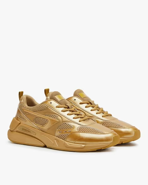Diesel Womens Serendipity Sport Sneakers In Gold