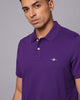 Gant Regular Shield Ss Pique Polo Purple