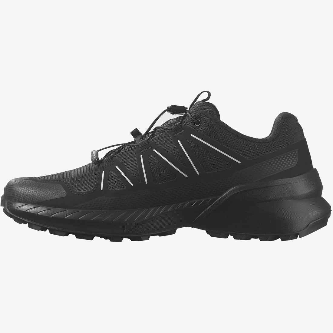 Salomon Mens Speedcross Peak Shoes In Black/Black/Glacier Gray