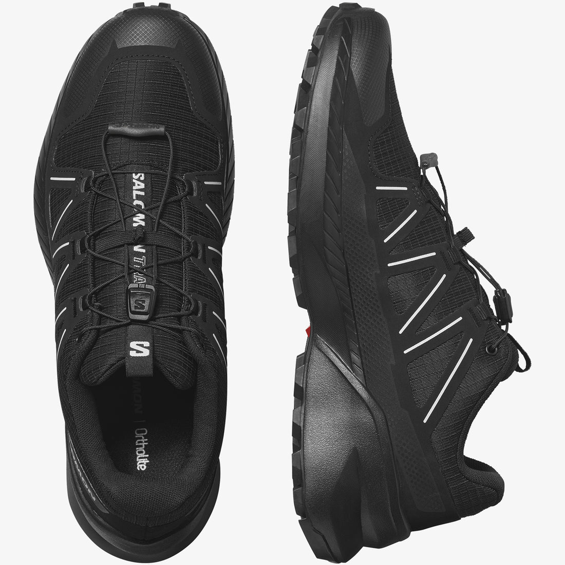 Salomon Mens Speedcross Peak Shoes In Black/Black/Glacier Gray