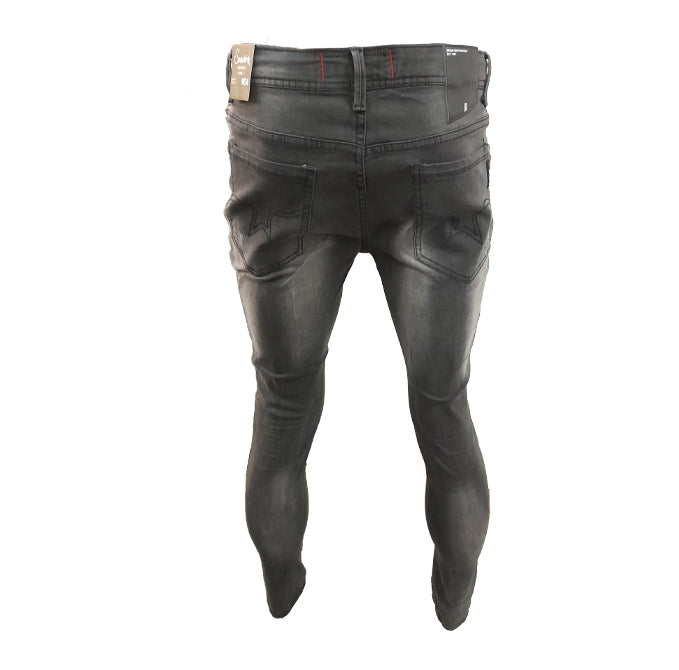 Soviet Mens Pedr Fashion Skinny Jeans In Black Wash