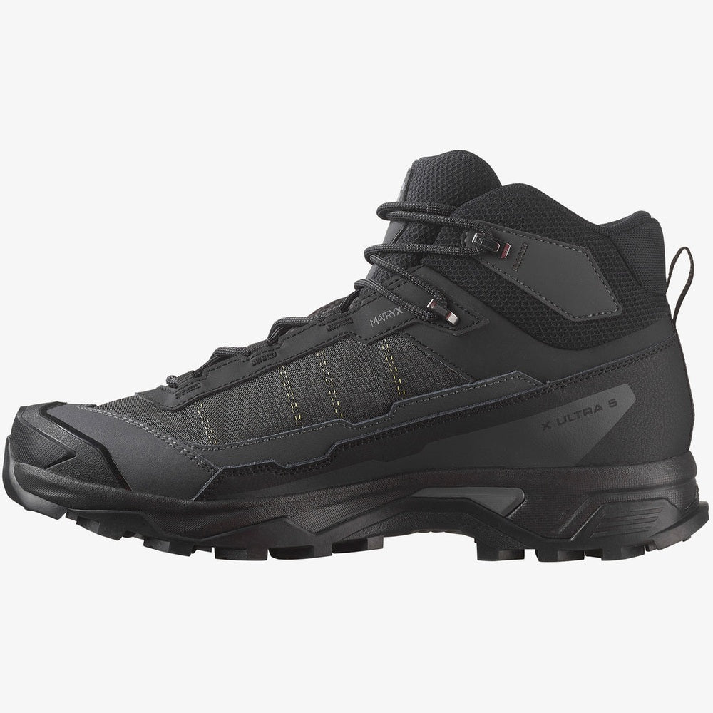 Salomon Mens X Ultra 5 Mid Gore Tex Boot In Black/Asphalt/Castlerock