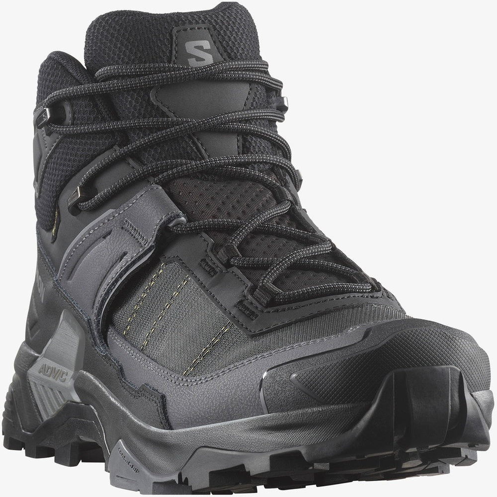 Salomon Mens X Ultra 5 Mid Gore Tex Boot In Black/Asphalt/Castlerock