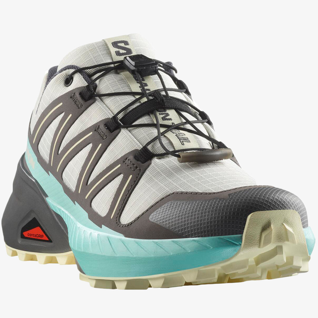 Salomon Womens Speedcross Peak Shoes In Icicle/Castlerock/Aruba Blue
