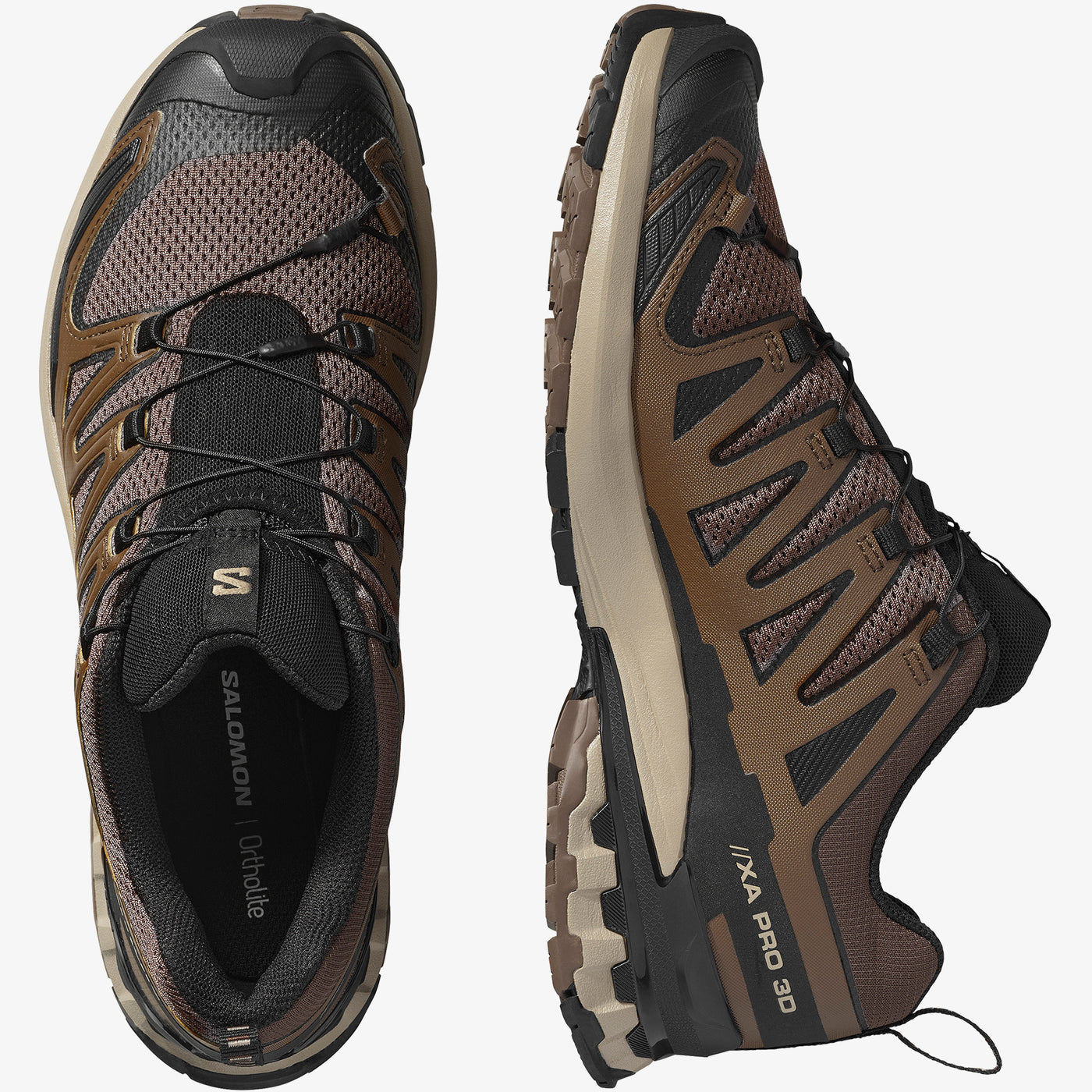 Salomon Mens XA Pro V9 Shoes In Brown
