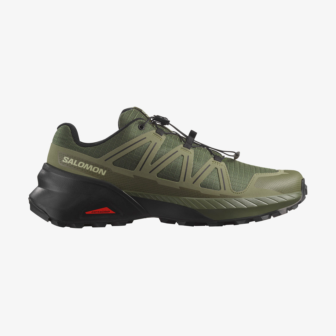 Salomon Mens Speedcross Peak Shoes In Olive Night/Deep Lichen Green/Black