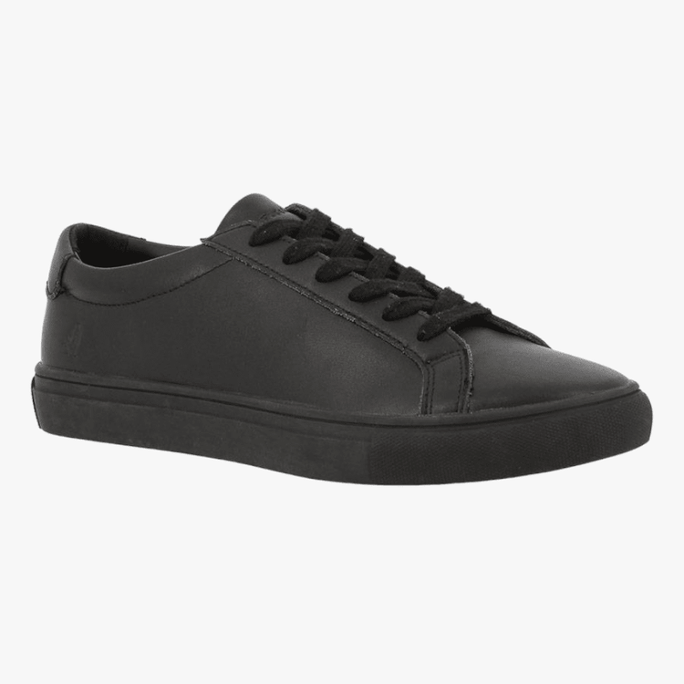 Hush Puppies Mens Adi Microfibre Leather Shoes Black