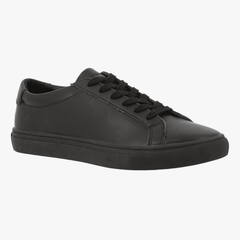 Hush Puppies Mens Adi Microfibre Leather Shoes Black