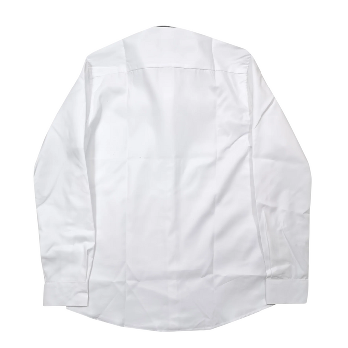 Lorenzini Mens Long Sleeves Stretch Slim Fit Shirt In White