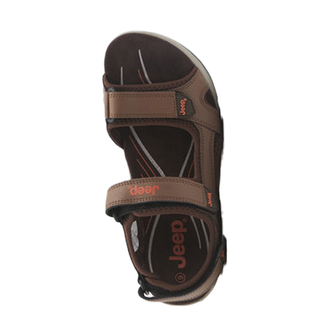 Jeep Mens Open Adventure Sandals In Chocolate