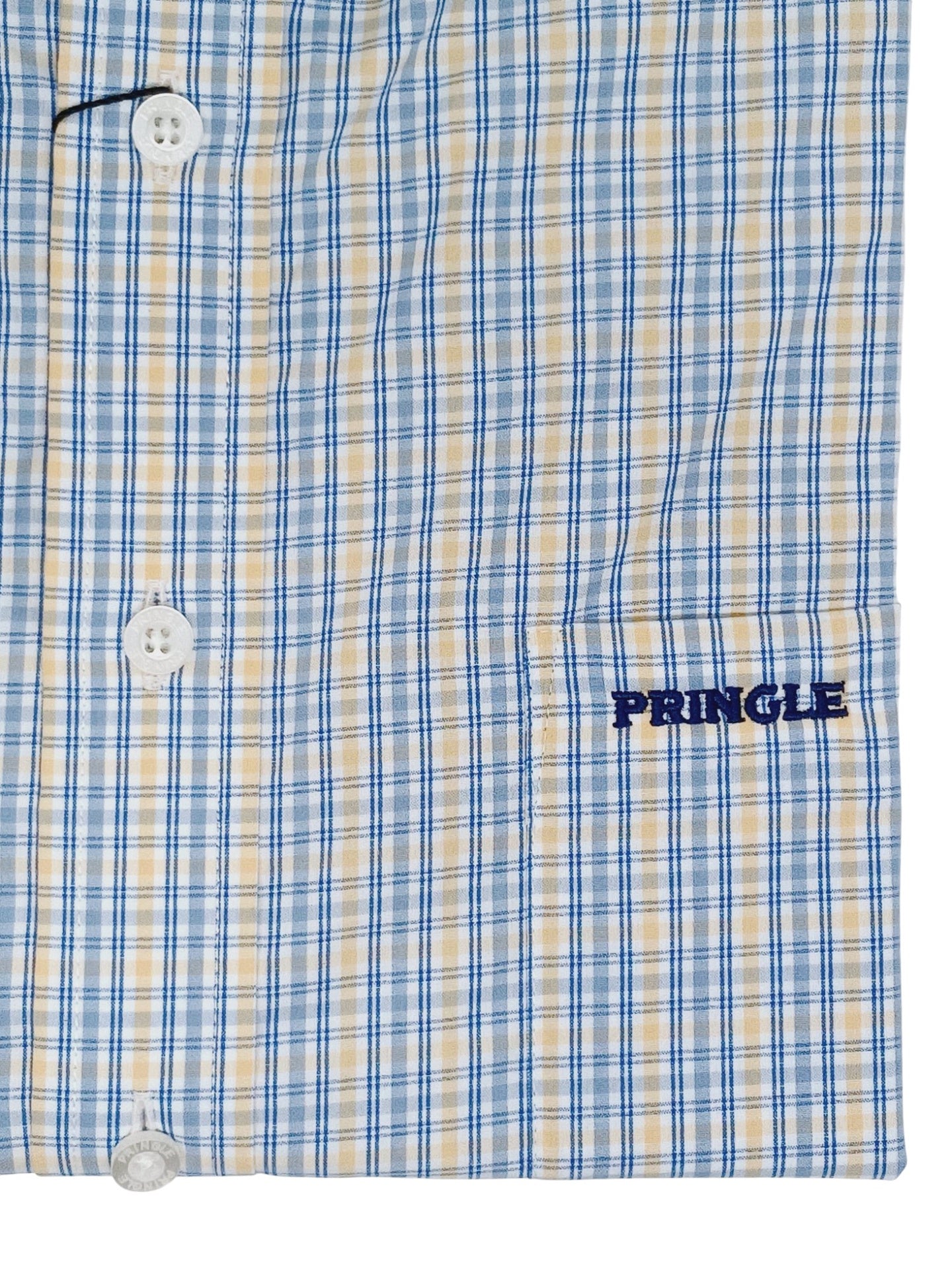 Pringle Mens Silva Short Sleev Classic Shirt In Blue