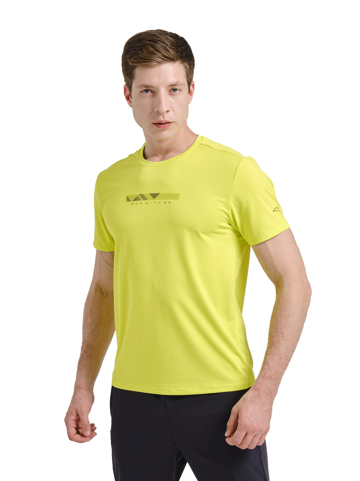 Anta Mens Advanced Running Short Sleeve T-shirt In Neon Green