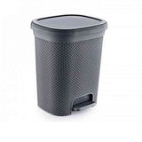 Diamond Pedal Dustbin In Grey