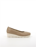Hush Puppies Womens Gracen Cow Leather Pump Shoes In Oat Beige