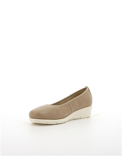 Hush Puppies Womens Gracen Cow Leather Pump Shoes In Oat Beige