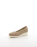 Hush Puppies Womens Gracen Cow Leather Pump Shoes In Oat Beige