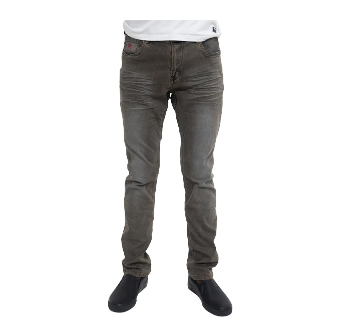 Soviet Mens Trooper Slim Leg Jeans in Earth
