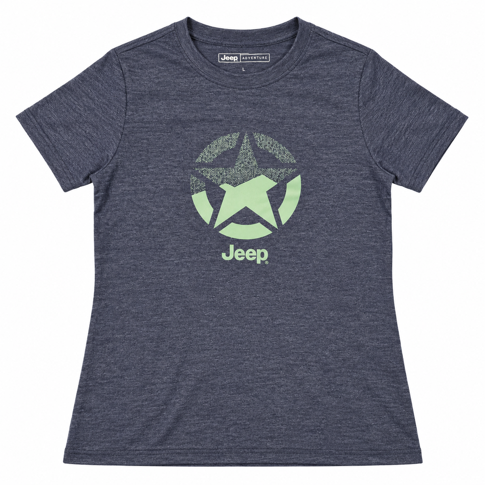 Jeep Ladies Star Icon T-Shirt In Navy