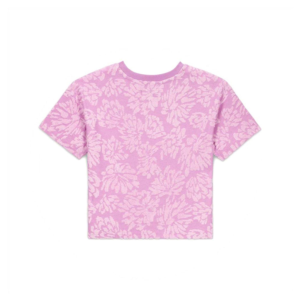 Converse Girls Floral Jacquard Dolman T-Shirt In Grape