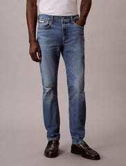 Calvin Klein Mens Slim Taper Medium Shower Jeans In Denim Blue