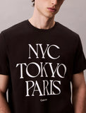 Calvin Klein Ckjm Ss 20S Tc Flagship City Grahic Tee Black