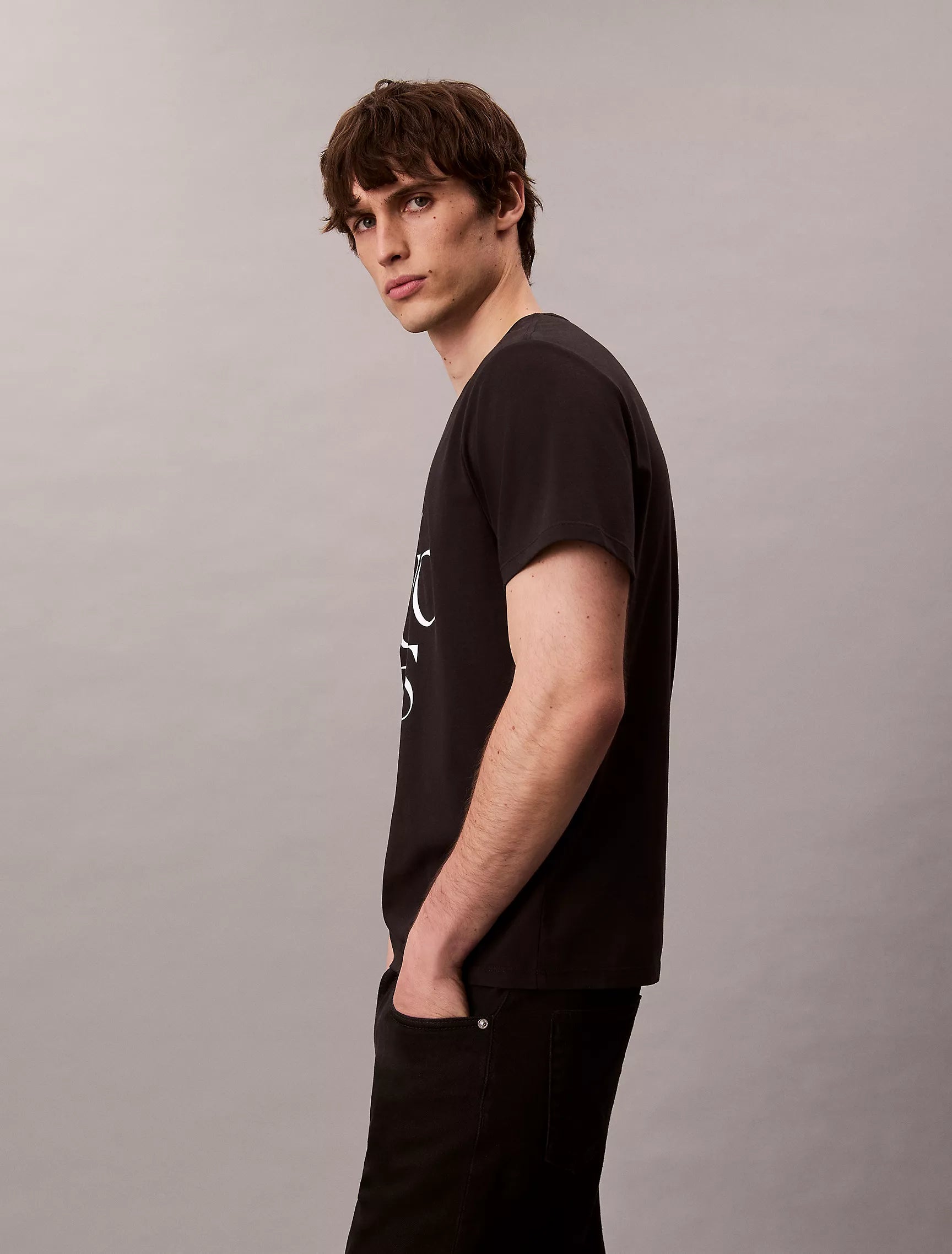Calvin Klein Ckjm Ss 20S Tc Flagship City Grahic Tee Black