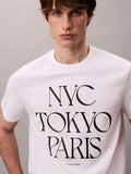 Calvin Klein Ckjm Ss 20S Tc Flagship City Grahic Tee White