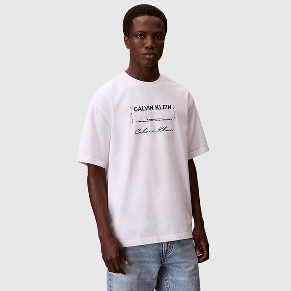 Calvin Klein 16S April Graphic Seasonal T-Shirt In White