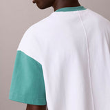 Calvin Klein Mens Premium Jersey Ringer T-Shirt In White Multi